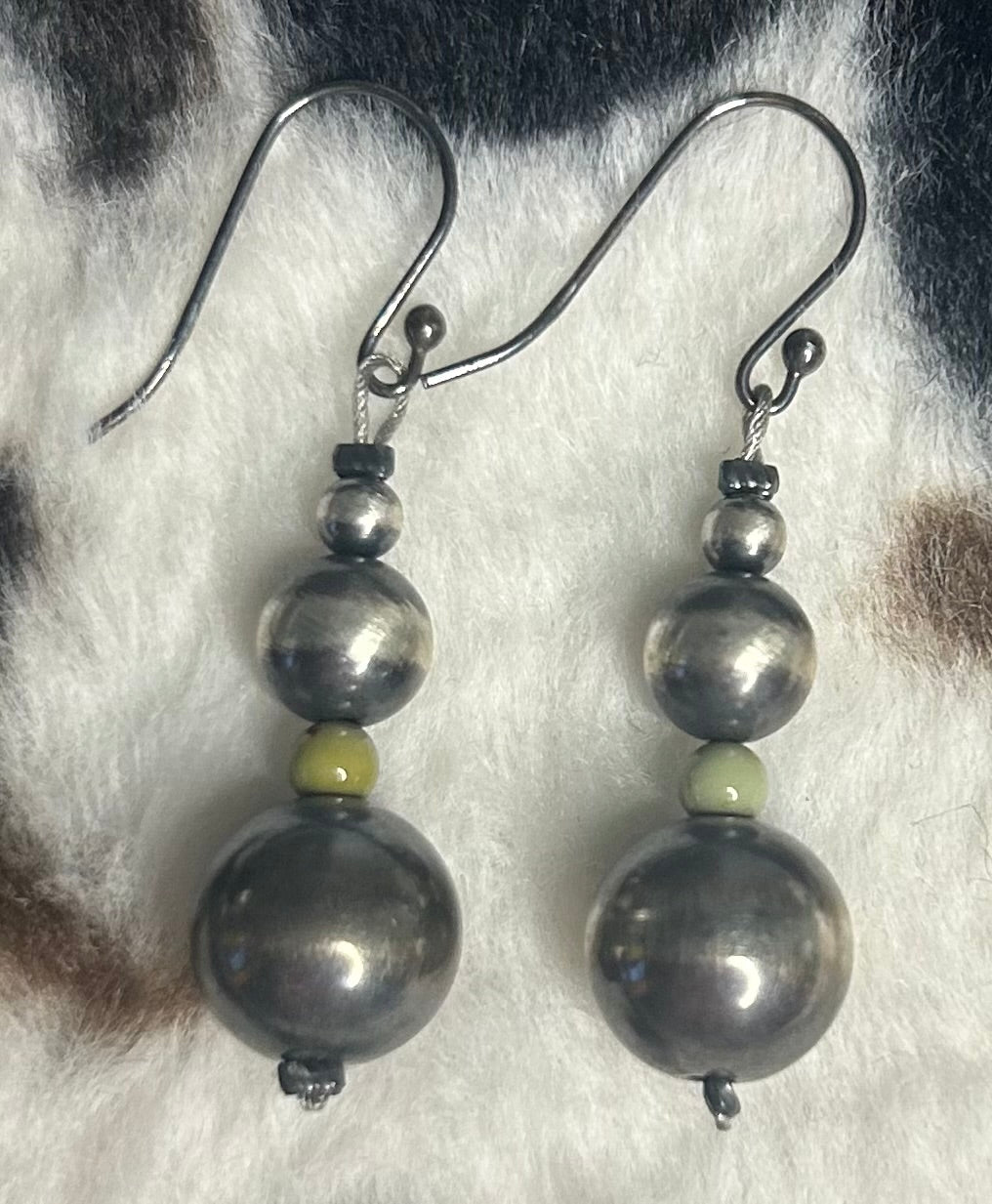 Sterling Silver Machine Made Pearl Jasper Earrings 12mm