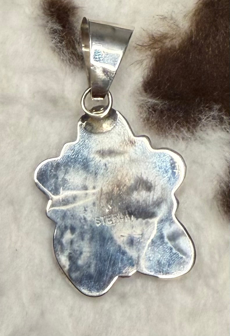 Navajo Handmade Turquoise Cluster Pendant by Marcus Gishal