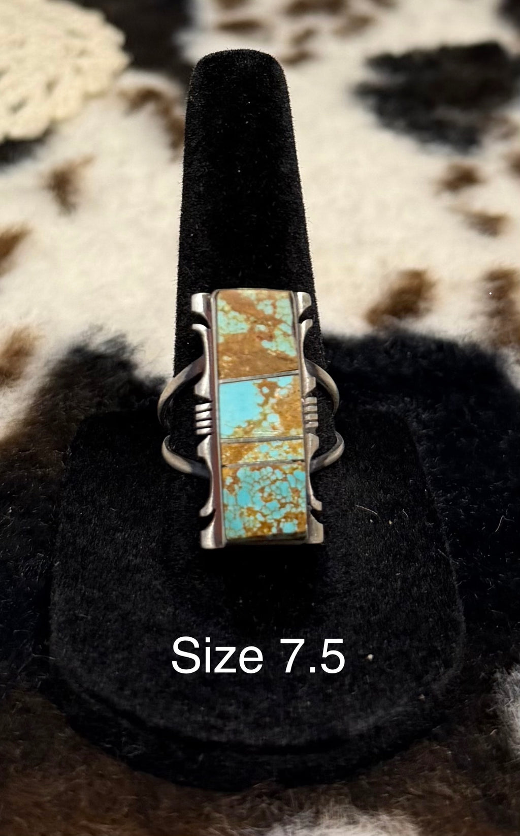 Navajo Handmade #8 Turquoise Rings By Steve Francisco