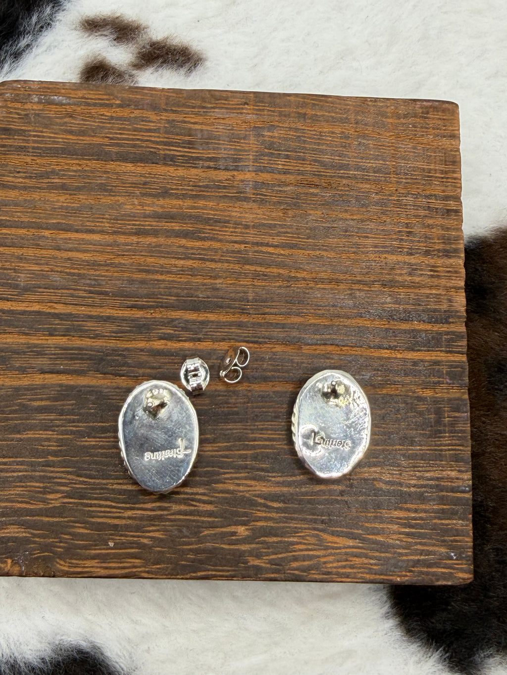 Navajo Made Purple Spiny Oyster Shell Stud Earrings by Annabelle Lantana