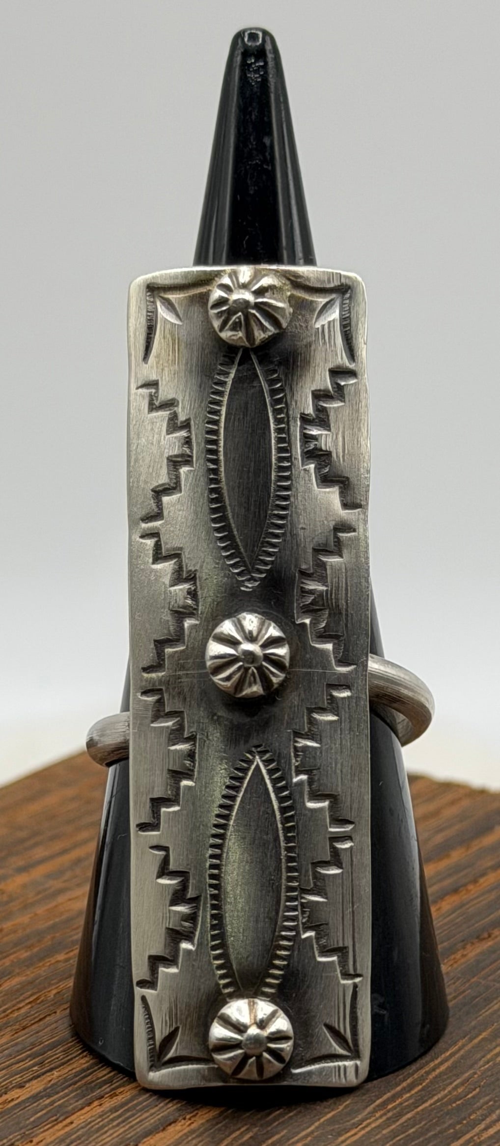 Navajo Handmade Silver Adjustable Ring by Greg Sandoval