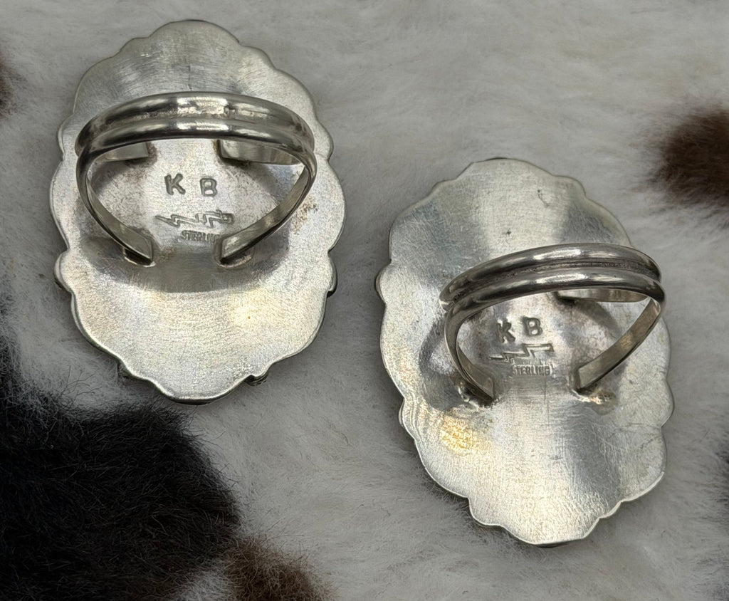 Navajo Handmade Kingman Ridge Turquoise Rings by Kree Blanchard