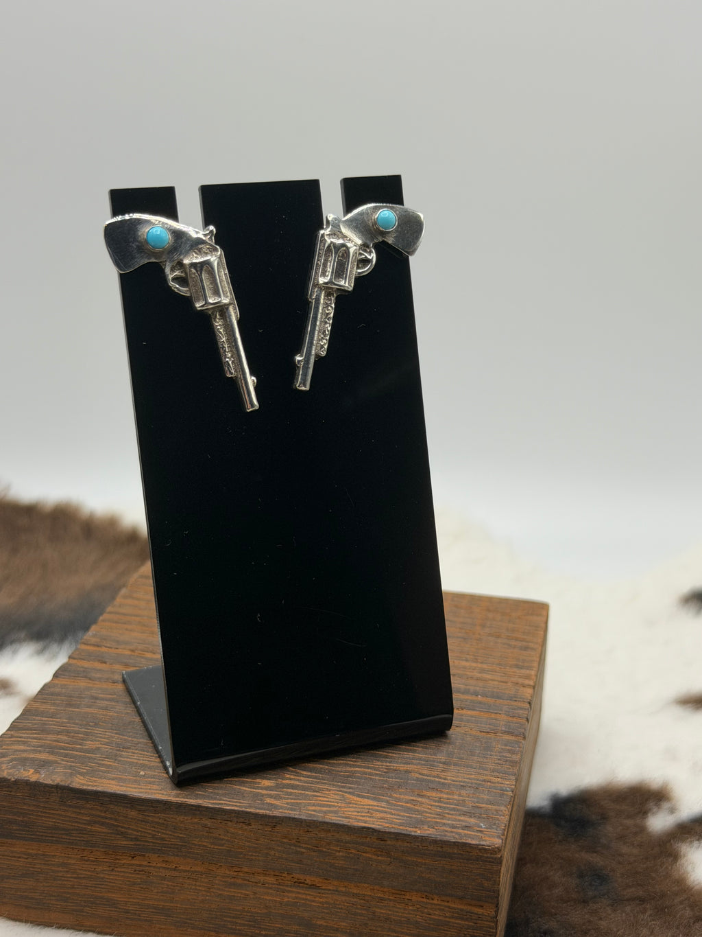 Navajo Made Revolver Earrings by Robby Manuelito