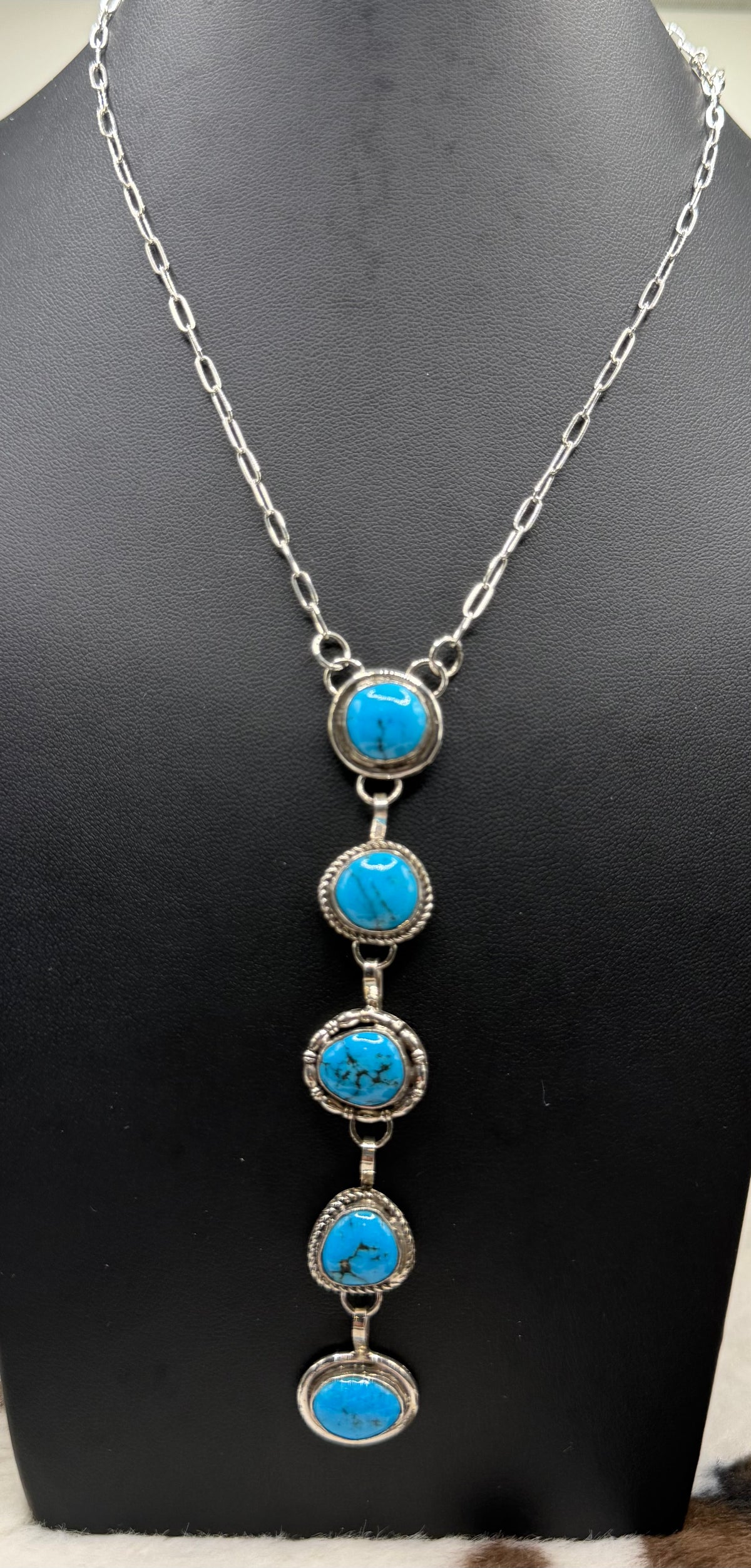 Navajo Handmade Kingman Lariat by Kree Blanchard