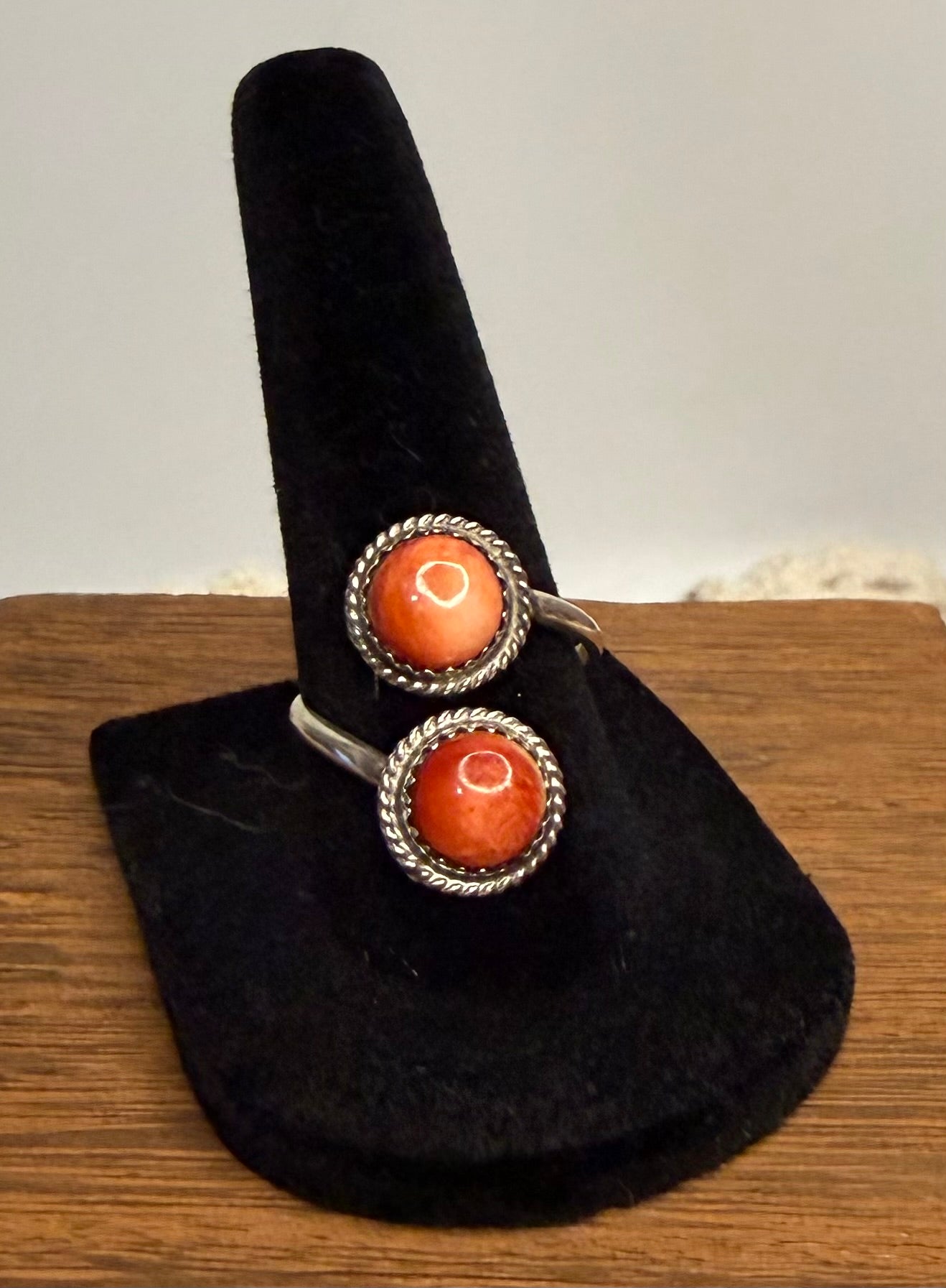 Navajo Made Spiny Oyster Shell Adjustable Rings by Esther White