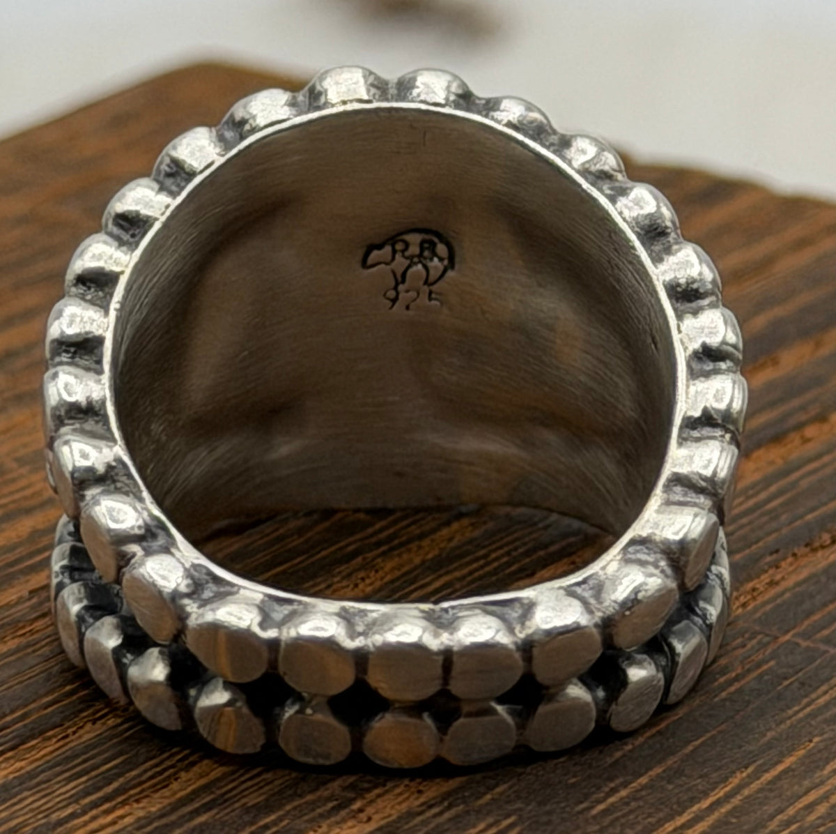 Navajo Handmade Silver Cigar Band Rings by Genevieve Francisco
