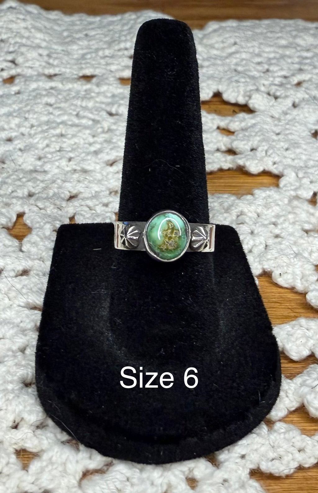 Navajo Sonoran Turquoise Band Rings By Adrian Yazzie