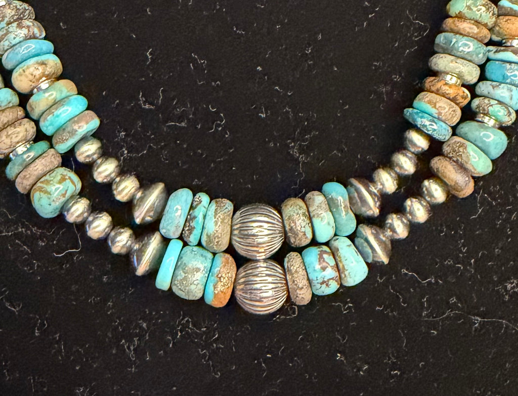 Machine Made Pearl and Turquoise Necklace