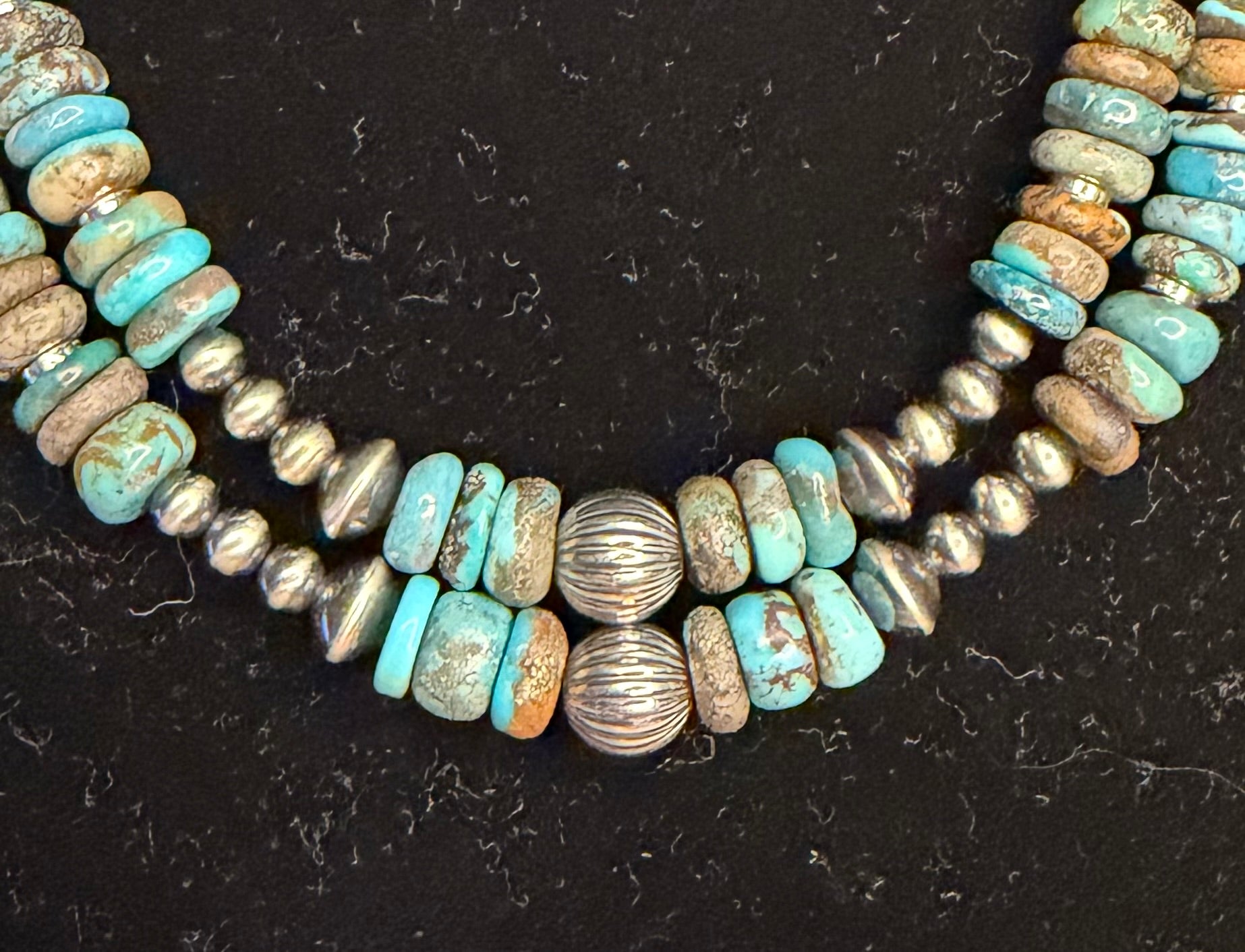 Machine Made Pearl and Turquoise Necklace