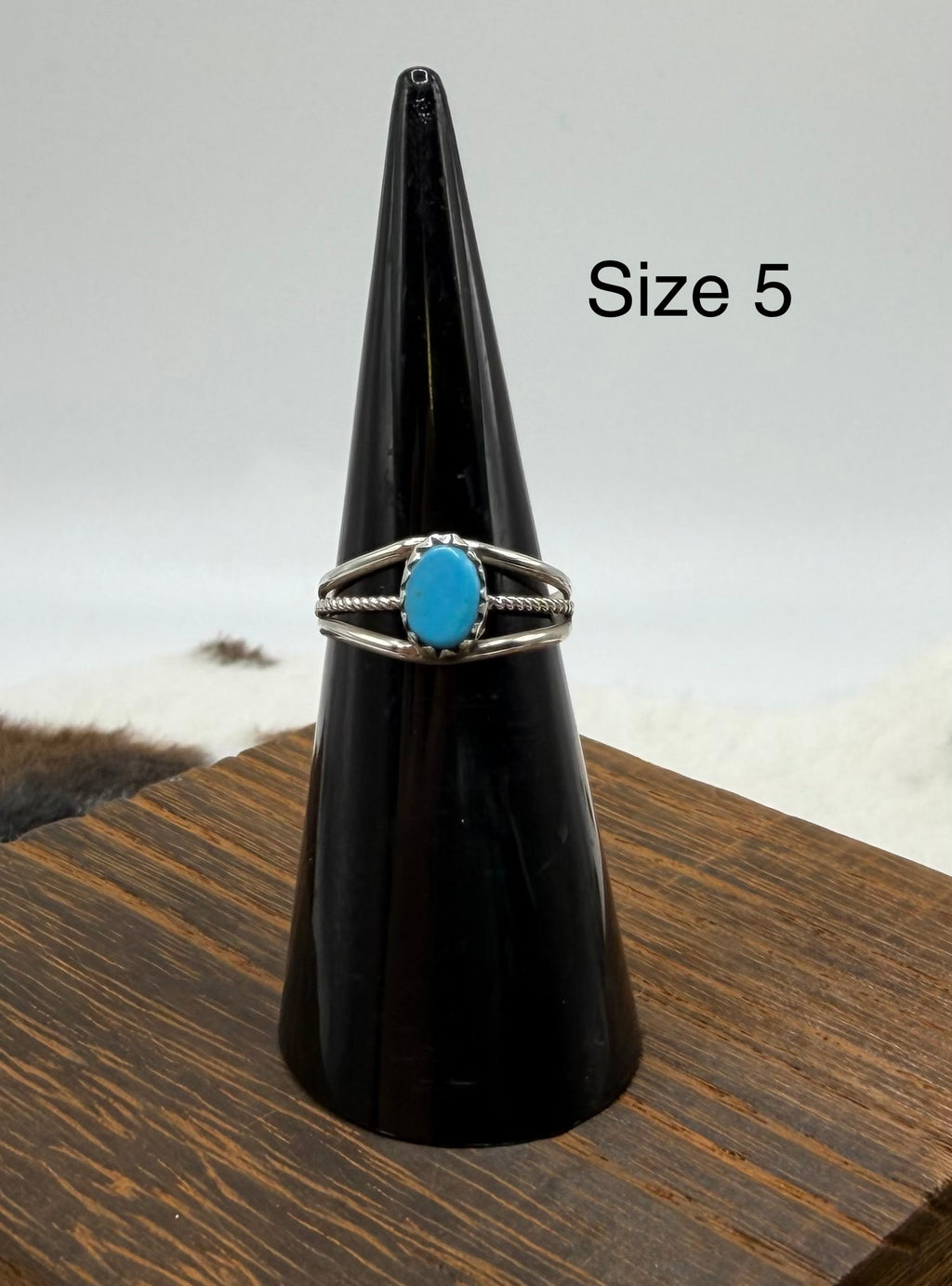 Navajo Handmade Turquoise Ring by Lebron Young